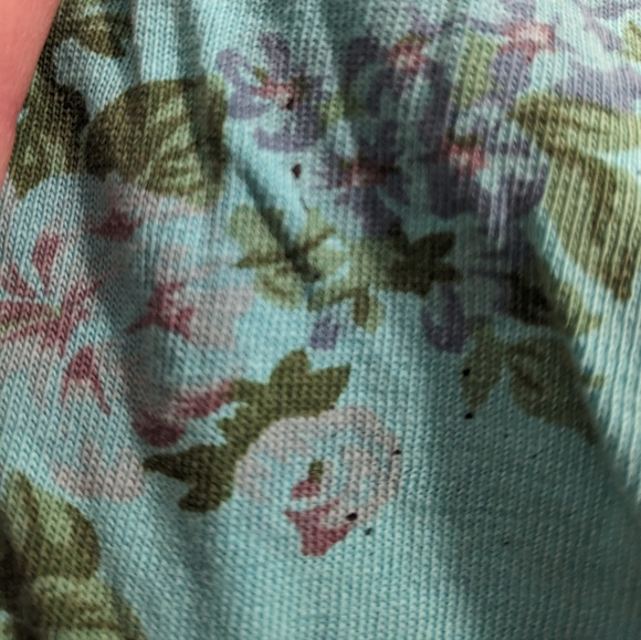 Vintage blue floral cropped top - Picture 2 of 5